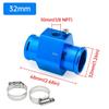 Water Temperature Sensor Adapter Pipe 28mm / 30mm / 32mm / 34mm / 36mm / 38mm / 40mm Gauge Radiator Hose Adapter Blue / Black