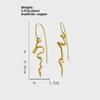 Copper Abstract 3D Design Earrings - Cool Street Style Ear Hook T533