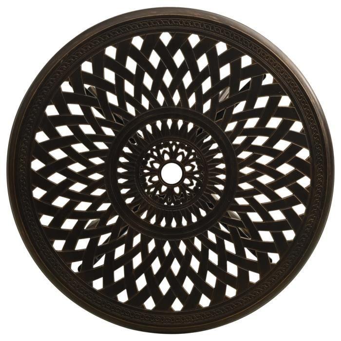 VidaXL Ensemble de bistro, 3 pcs, Aluminium coulé Bronze