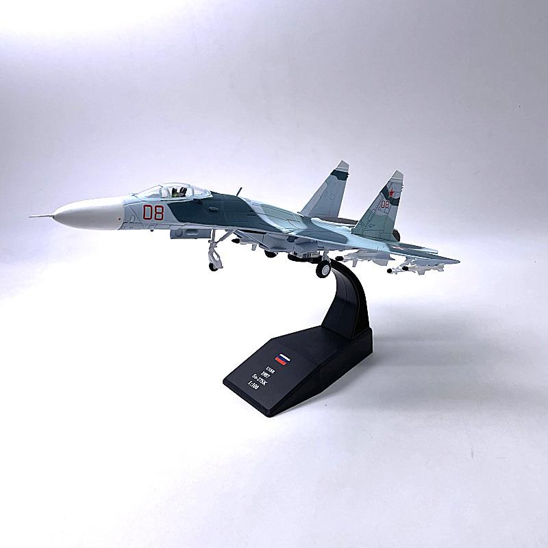 Jason Tutu Aircraft Model Plane Russian Air Force Fighter Sukhoi Su-27 Diecast 1:100 Scale Metal Planes Dropshipping