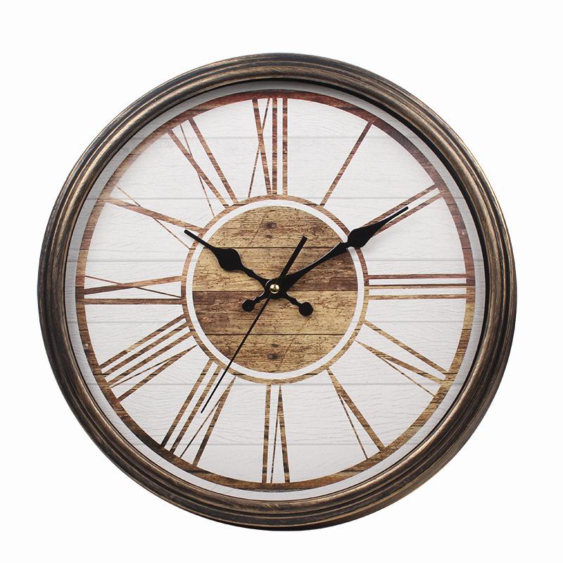 Retro Living Room Silent Wall Clock Antique Swing Nostalgic Clock Fashion Creative Wall Watch Quartz Clock