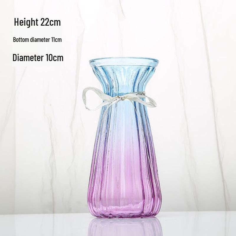 Elegant European Glass Vase for Fresh or Dried Flowers - Creative Home Decor