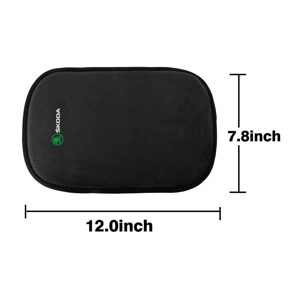 NADH5 Suede Leather Car Armrest Box Cover Center Cushion Armrest Protector Cover For Skoda Yeti Octavia 3 A5 Fabia Kodiaq Rapid Karoq