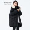 SNOWFLYING Women's Long Fox Fur Collar Down Jacket