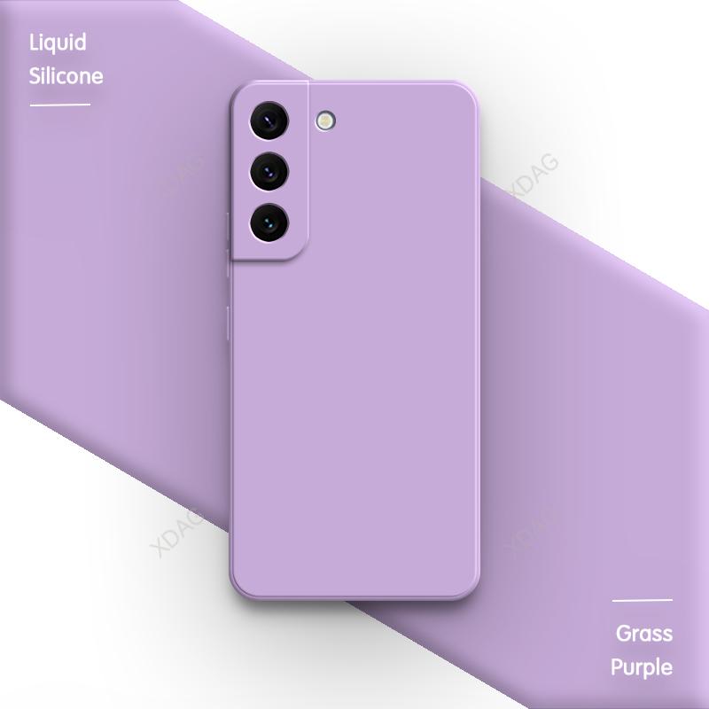 Original Soft Phone Case for Samsung Galaxy S22 Plus Ultra S22+ S22Plus 5G Capa Candy Liquid Silicone Lens Protection Back Cover