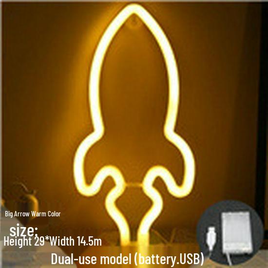 Herz & Stern LED Neon Mondlicht