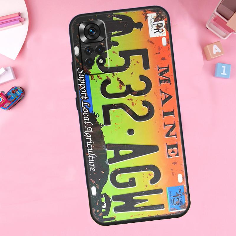 Retro Vintage License For Xiaomi Redmi Note 13 14 9 10 11 12 15 Pro Plus Phone Case For Redmi 15 C 14C 10C 12C 13C