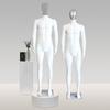 Manequim Masculino de Corpo Inteiro Estilo Coreano Branco Fosco com Rosto Galvanizado