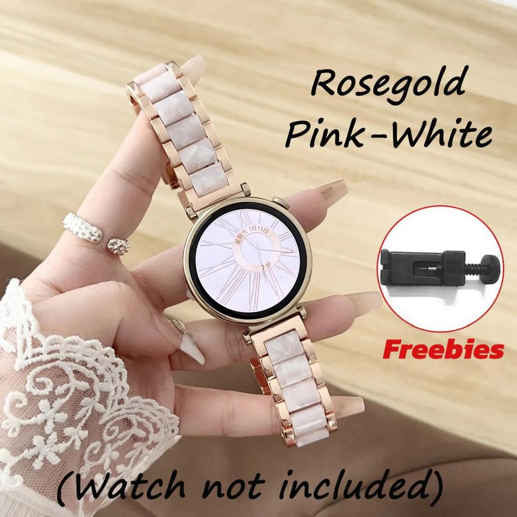 Resin Metal Watch Strap 18mm 20mm 22mm Universal Watch Band Replacement Wristwatch Bracelet For Samsung Galaxy Watch For Women Men Huawei GT5 Pro