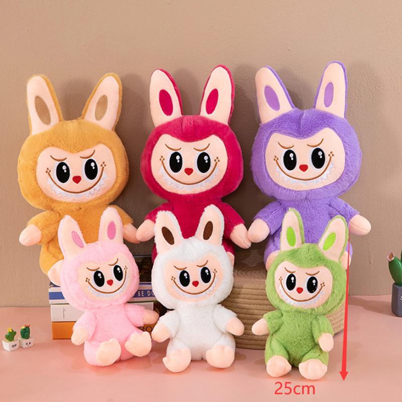 25Cm The Monster Labubu Plush Toy Labubu Doll Set Labubu Monster Stuffed Animal Soft Toy Mascot Gift Pillow Soft Plush Toys