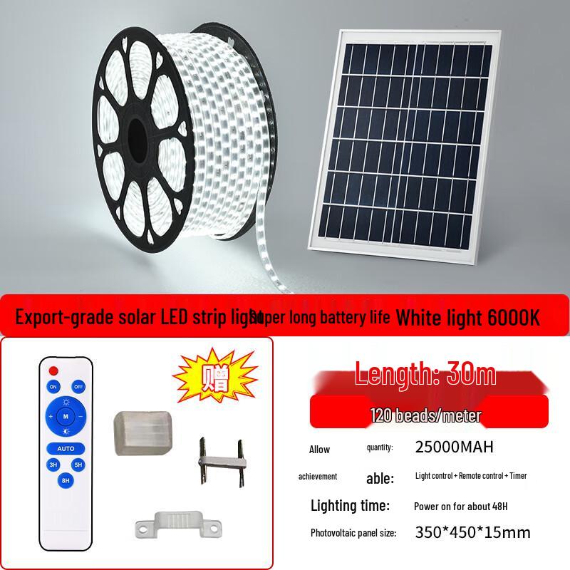 

HEIXIE Solar LED Outdoor Waterproof Light Strip 30m