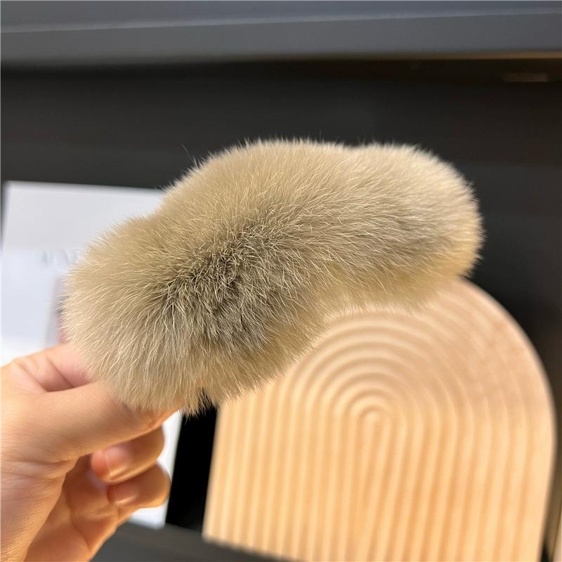 

Настоящая шерсть кролика Рекс большая шпилька для волос затылок темпераментная заколка интернет знаменитость новый милый плюшевый головной убор заколка для волос аксессуары для волос 12cm