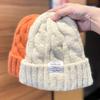 ins twist applique knitted wool hat children Internet celebrities autumn and winter versatile trend warm ear protection cold hat