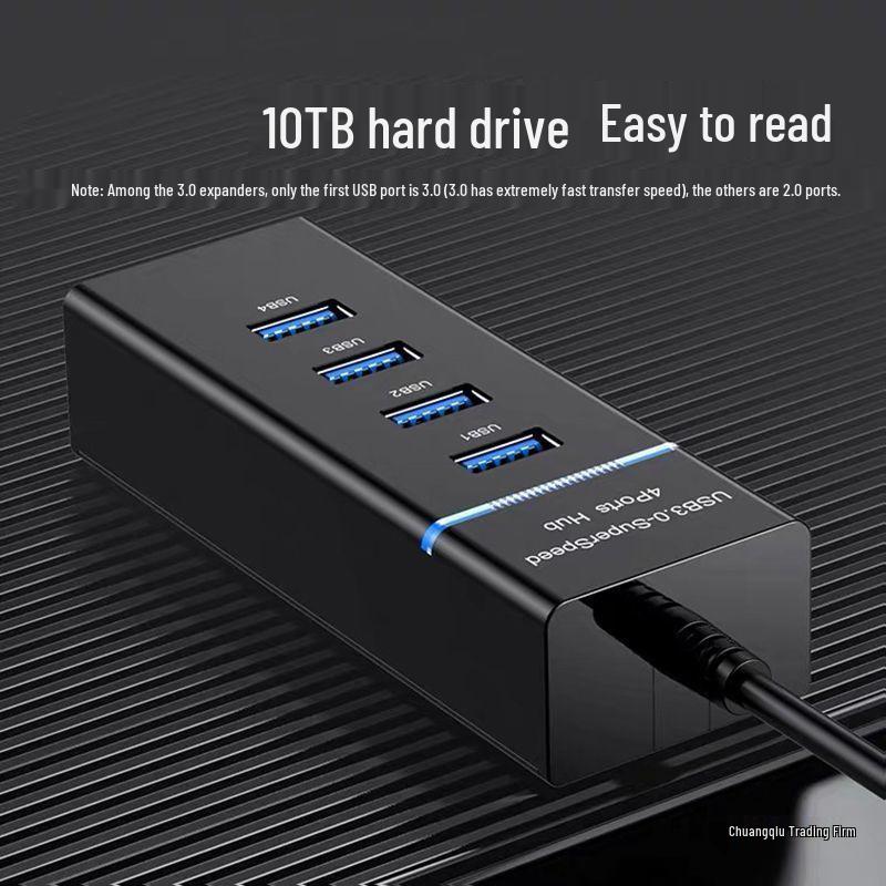 USB 3.0 4-Port Multi-Function Hub Adapter