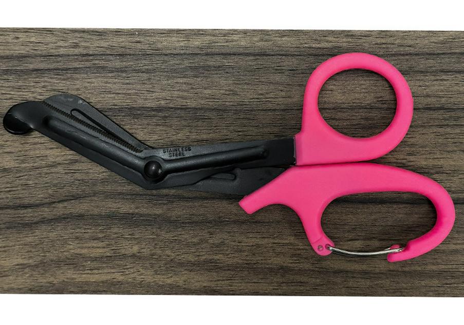 Stainless Steel 19CM Scissors: Gauze, Canvas, EMT Bandage, Curved Tip, Tape.