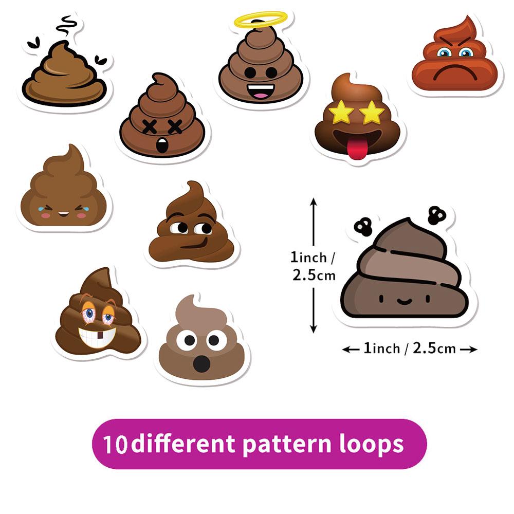 500 STuks Cartoon Kwaadaardige Leuke Poep Rol Sticker Klein Patroon DIY Bagage Skateboard Waterbeker Motorfiets Stickers