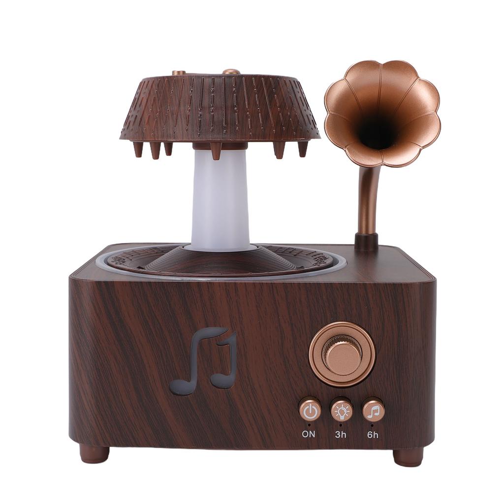 Rotating Water Droplet Aromatherapy Diffuser Bluetooth Vintage Raindrop Humidifier with White Noise Remote Control for