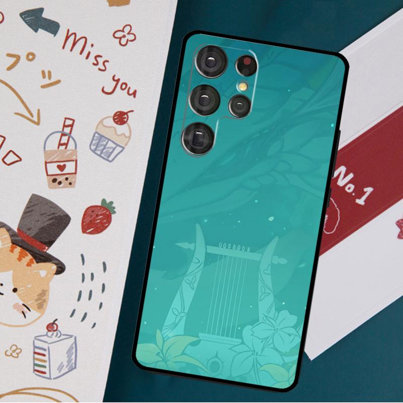 Husa de telefon Genshin Impact Venti pentru Samsung Galaxy S23 S21 S22 Ultra S8 S9 S10 Note 10 Plus S20 FE Cover