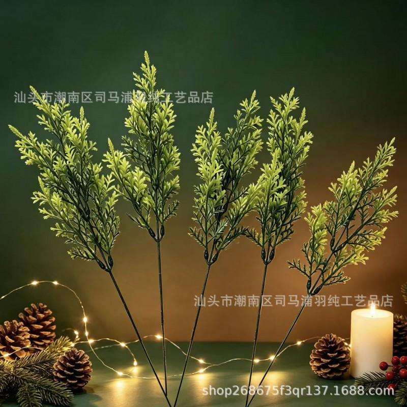 Artificial Pine Spruce Branch Decor Christmas Home Office Table Decoration Nordic Ins Style Plastic Floral Accent