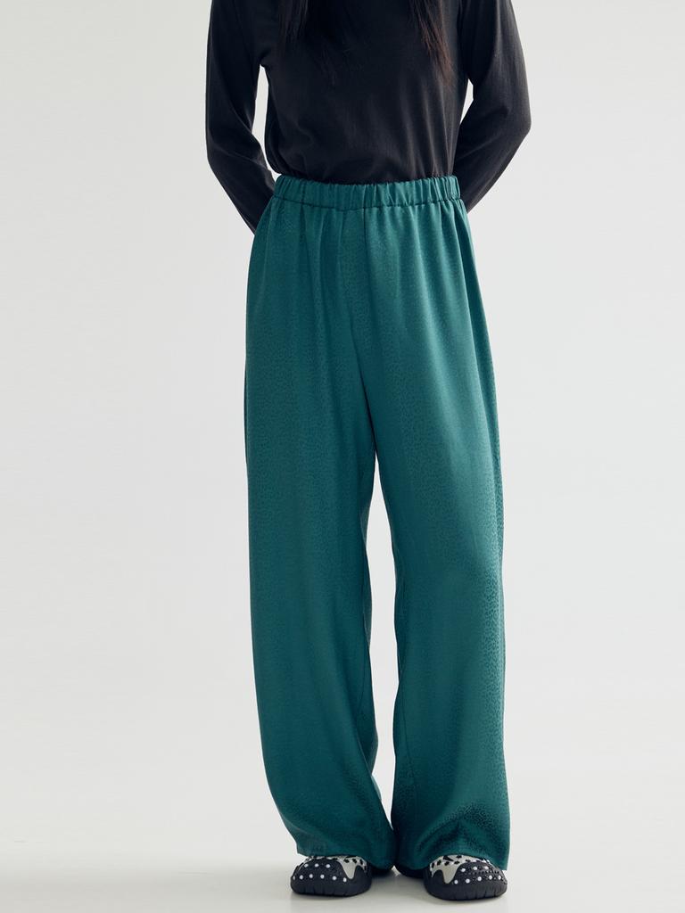BOMNAL BOUTIQUE Leopard Pants _ Deep Green