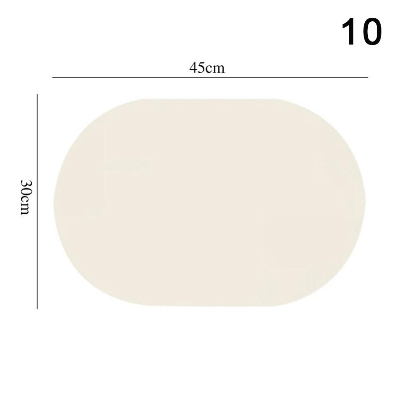 Leather Placemat Oval Oil-Proof Table Mat Home Dining Kitchen Table Placemat Design Dining Waterproof Heat Resistant Home Decor