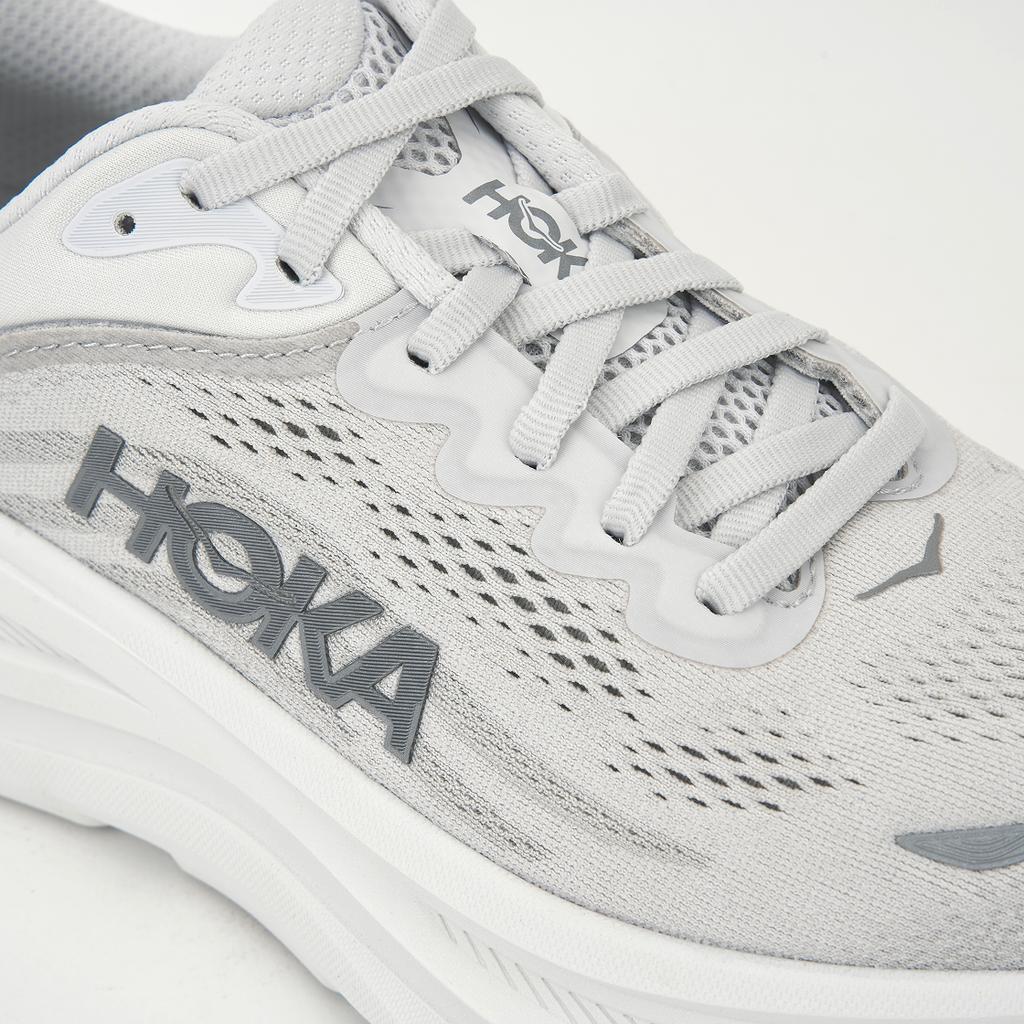 HOKA Bondi 9 Wide Stardust Silver Scarpe da Ginnastica Donna Grigio 1162014-SDSTS