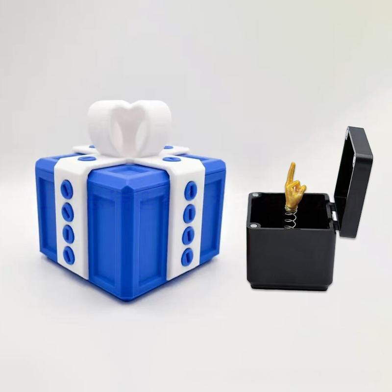1 Juego de Dedo Medio Novedad Navideña Caja Sorpresa para Adultos Con Tornillos Impreso en 3D Divertido Regalo de Broma Regalo Molesto Para Amigos