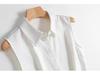 Korean Style Sleeveless Chiffon Fake Collar Versatile Women's Shirt Vest for Spring/Summer 2025