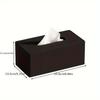 Nordic Style PU Leather Tissue Box High Quality Leather Napkin Holder Stripe Design Holiday Gifts for Families and Offices