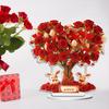 Valentine'S Day Flat Sign Table Decor 2d Acrylic Rose Tree With Heart Valentines Decorations For Home Decor Hot Ornaments