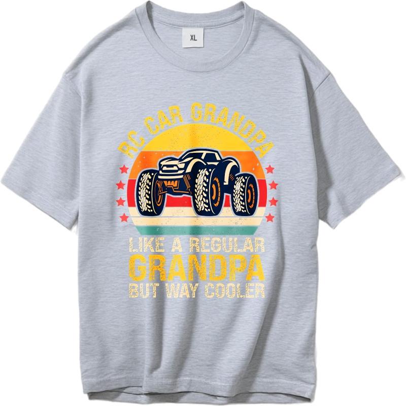 Vintage Summer Women tshirt Rc Car Grandpa Like A Regular Grandpa But Way Cooler Short Sleeve Solid Color ONeck Tshirt