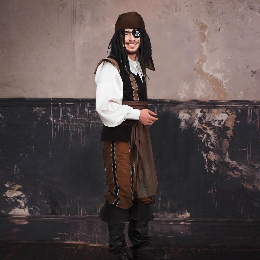 Halloween Piratenkostüm: Mittelalterliche Renaissance Bandana & Taillenband Outfit