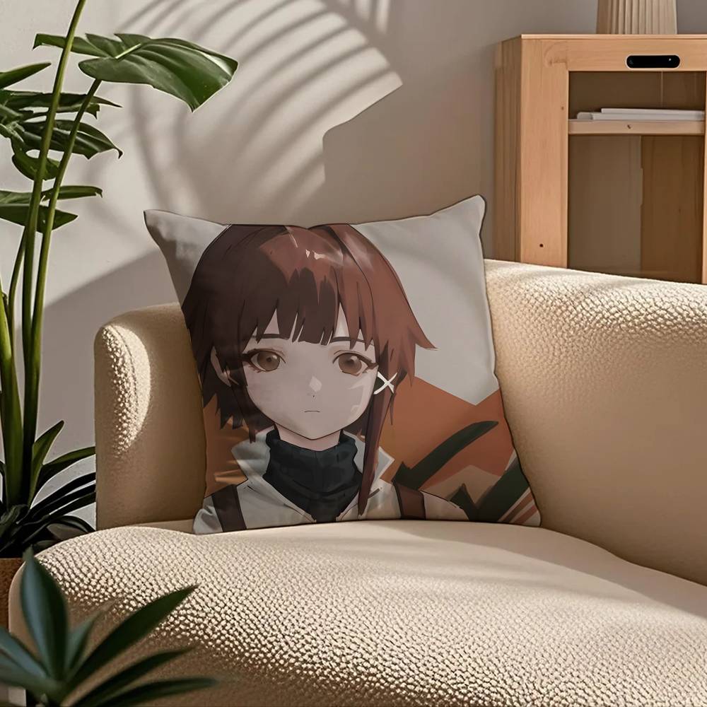 Anime E-Experiments L-Lain Pillow Case Comfort Sofa Bed Silky Elegant Invisible Zipper Custom Decorative Cushion Cover