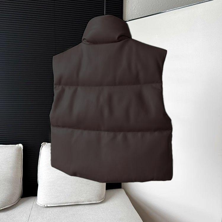 Damska luźna bawełniana kamizelka - jesień/zima, koreański styl, casualowa, bez rękawów kurtka