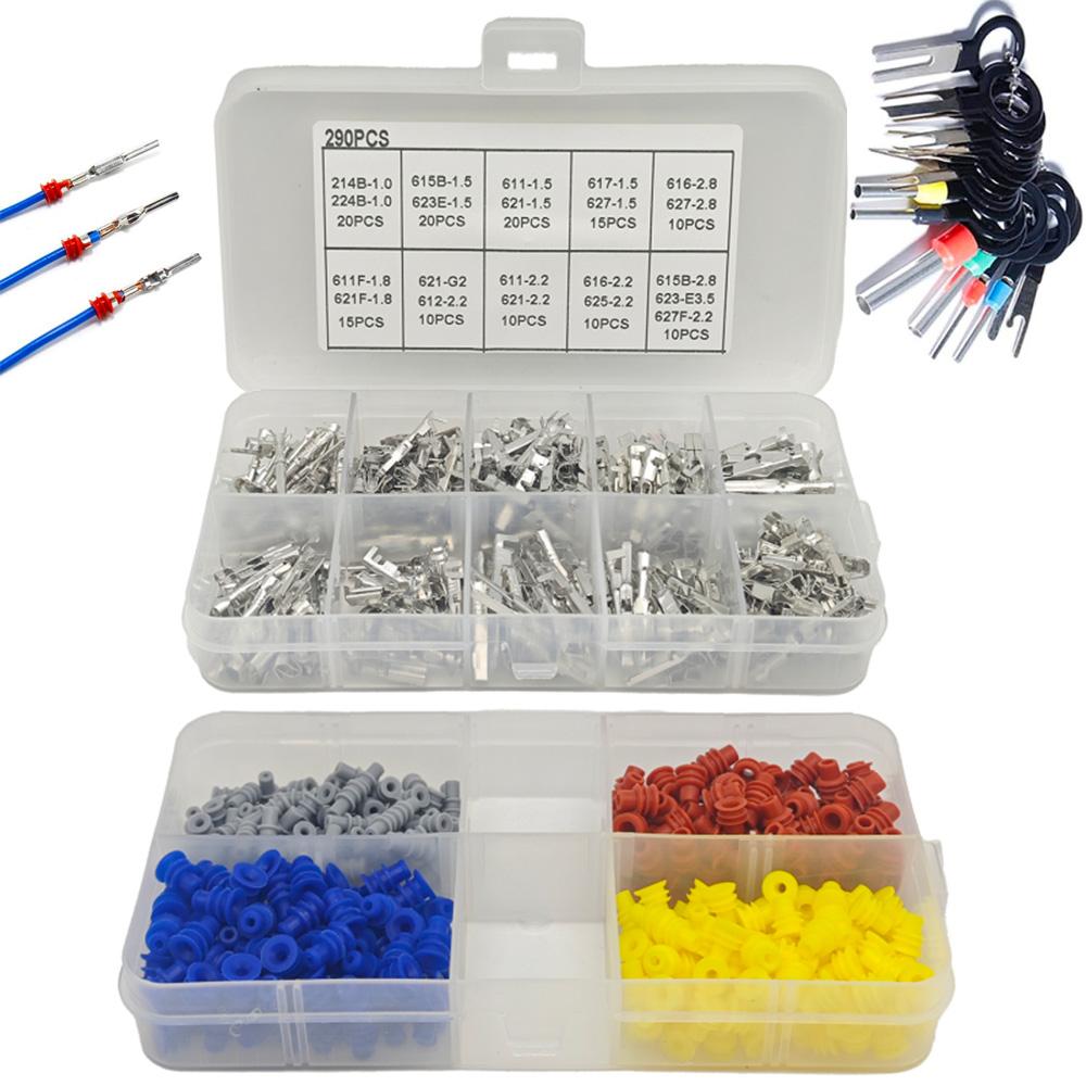 Connector Pins Crimped Terminal Car Kit Electrical 1/1.5/1.8/2.2/2.8/3.5mm Atv Wire Removal Non-Insulated Plug Male Female