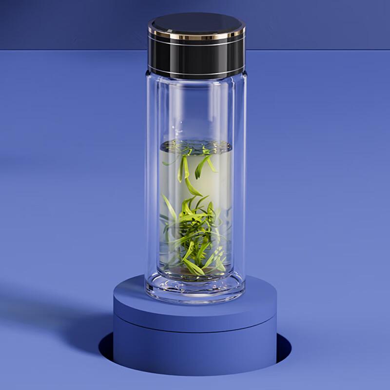 Lanbeiqi Double-Wall Glass Tea Infuser Bottle
