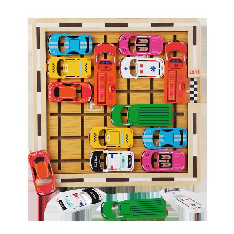 

Wooden Car Parking Puzzle Toy For Kids Development And Parent Child Game червоний