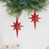 2 Pieces Christmas Glitter Star Pendants Hanging Ornaments Decor for Wedding
