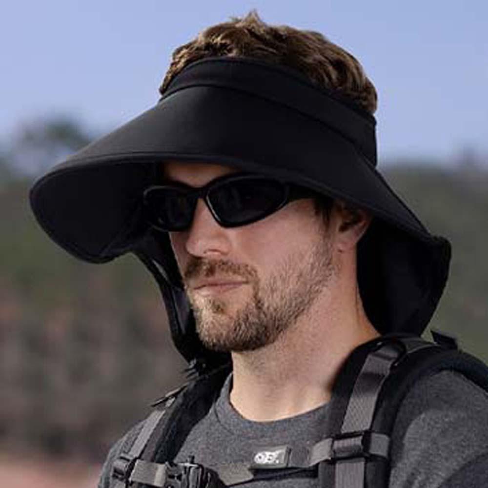Ice Silk Summer Men Visor Cap Wide Brim Mountaineering Cap Fashion Sun Cap  Famale