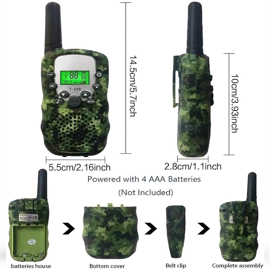 Kids Walkie Talkies Portable 2 Way Radios for Children Outdoor Communication Fun Educational Toy Gifts