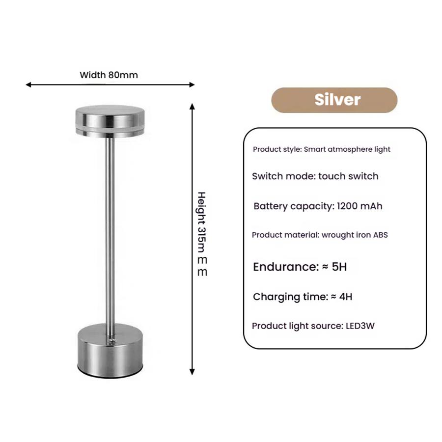 

Новый сенсорный маленький ночник LED Алюминиевый материал Настольная лампа Регулируемая яркость Лампа для чтения для спальни Домашний декор