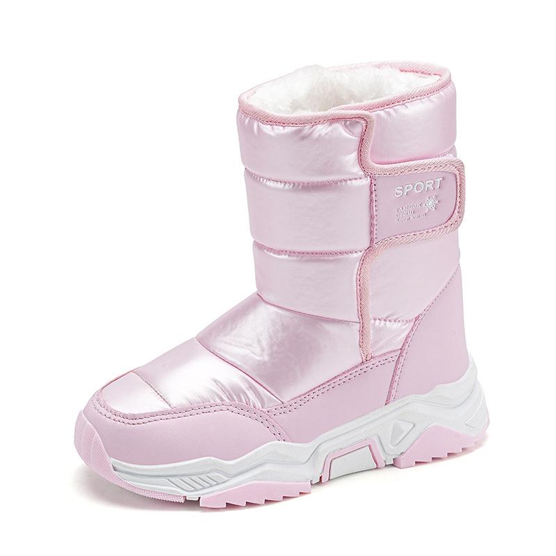 8897 children's snow boots cotton boots winter high-top sleeve Velcro waterproof boys and girls large cotton children classmates