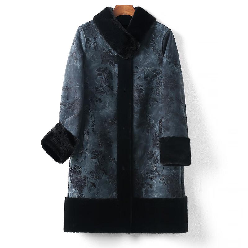 

XUEXI Women s Faux Mink Collar Reversible Winter Coat M