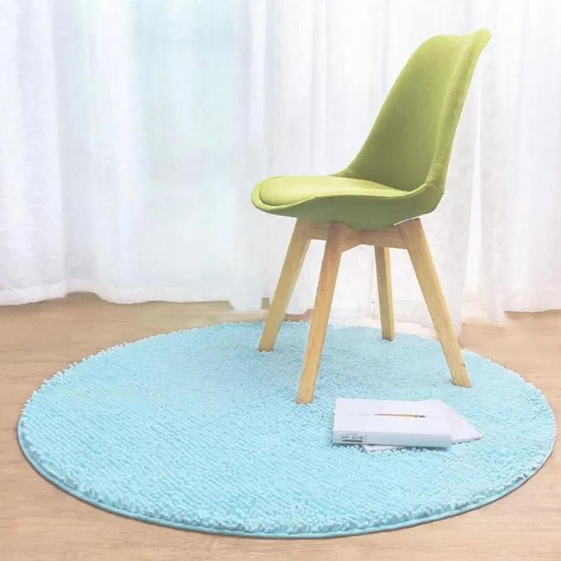 Einfarbiger kleiner runder Teppich für Wohnzimmer, Schlafzimmer, wasserabsorbierende, rutschfeste Fußmatte für Badezimmer, staubdichte Bodenmatte für Eingangsbereich