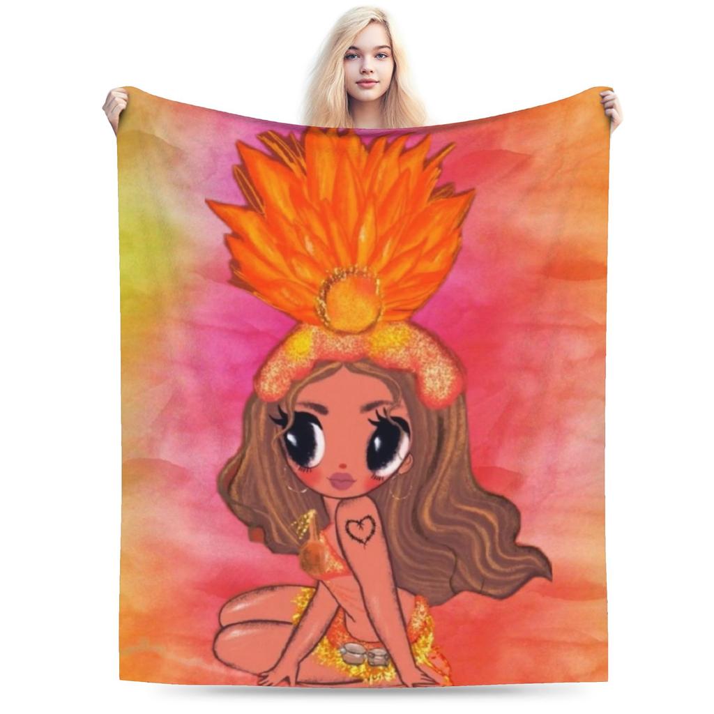 Karol G Tropicoqueta Blankets Quality Warm Soft Throw Blanket Winter Girls Boys Bedroom Pattern Bedspread