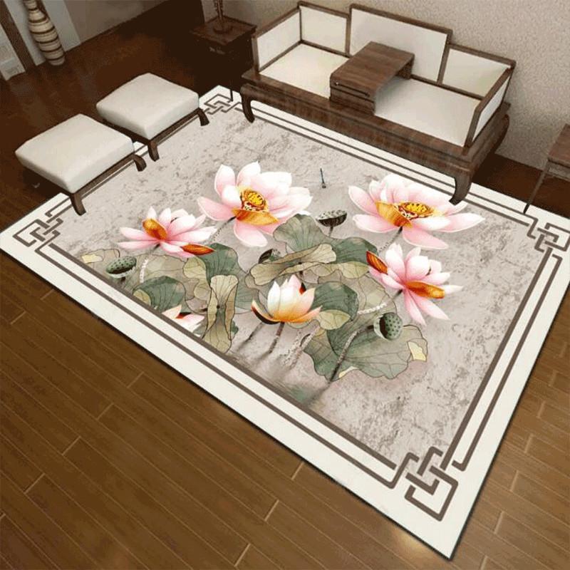 

Бархатный моющийся современный коврик, минималистичный коврик для прихожей балкона с яркими цветами и узорами. Подходит для гостиной, спальни, офиса 100*160cm