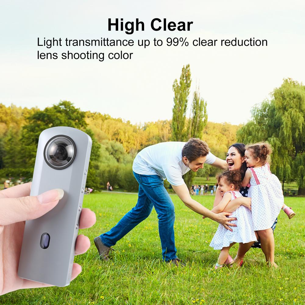 Lens Guard PC Protective Cover Kits for Ricoh Theta SC2/S/V Anti-collision Lens Cover Dustproof