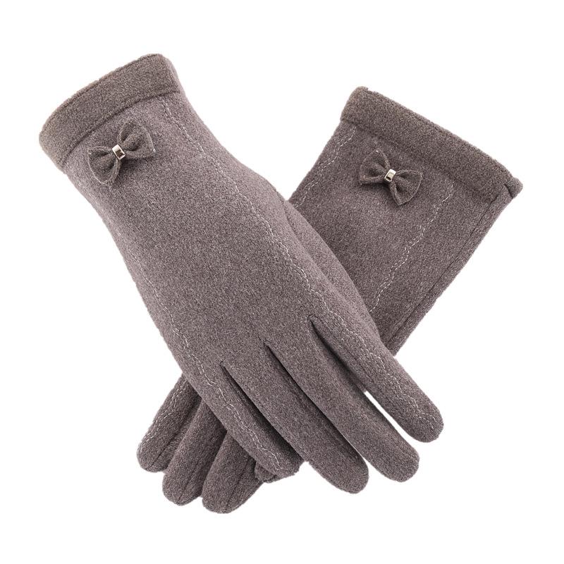 Dames Winter Touchscreen Handschoenen - Warm Fleece-Gevoerd met Strik & Konijnenbont voor Buiten Rijden