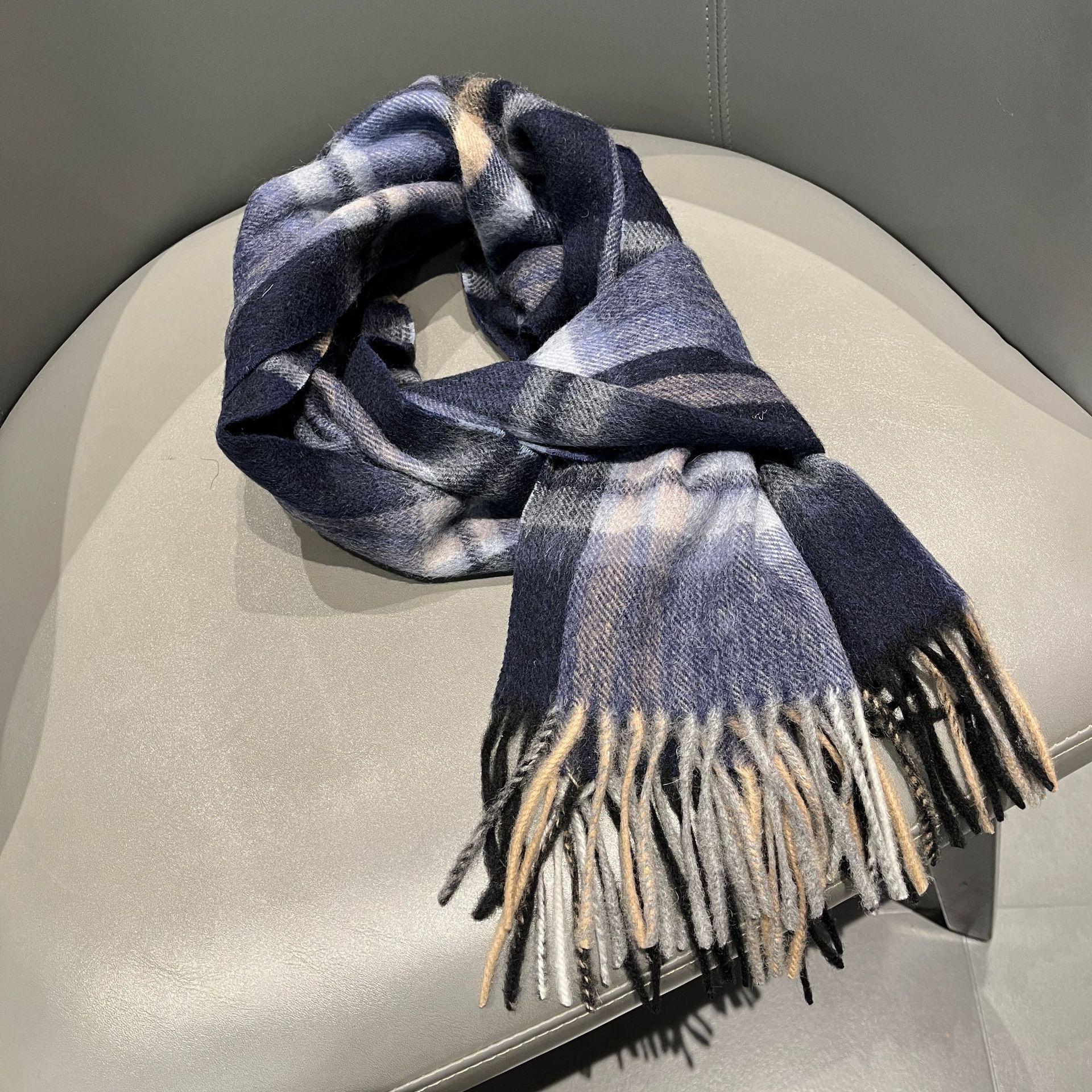 

Кращі товари! Жіночий зимовий елітний шарф із 100% австралійської вовни, подарунок на день народження темно-синього кольору