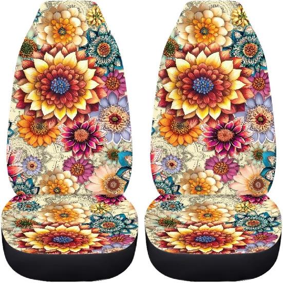Purple Butterfly Galaxy Auto Car Seat Cover for Cars, Trucks, Vans, SUV, Vehicle Seat Cover Auto Saddle Blankets Driver Seat Protector Covers Full